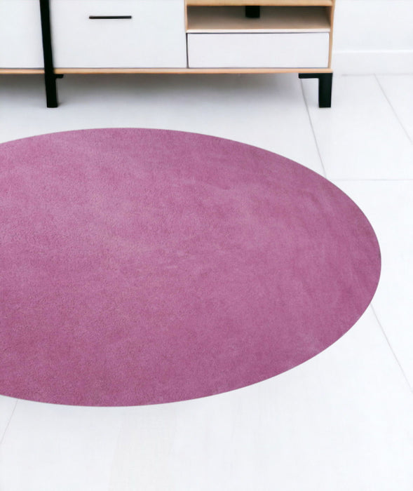 8' Round Indoor Shag Rug - Hot Pink