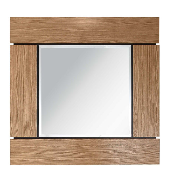 35" Square Accent Mirror - Brown