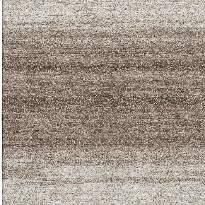 10' X 14' Striped Washable Area Rug With UV Protection (681089) - Brown / Ivory