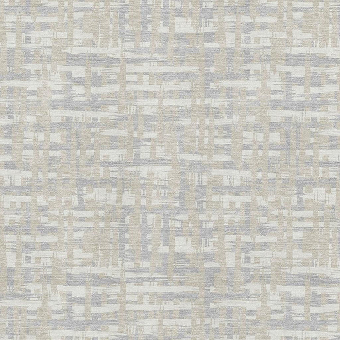 10' X 14' Abstract Geometric Washable Area Rug With UV Protection (683027) - Beige / Ivory / Silver
