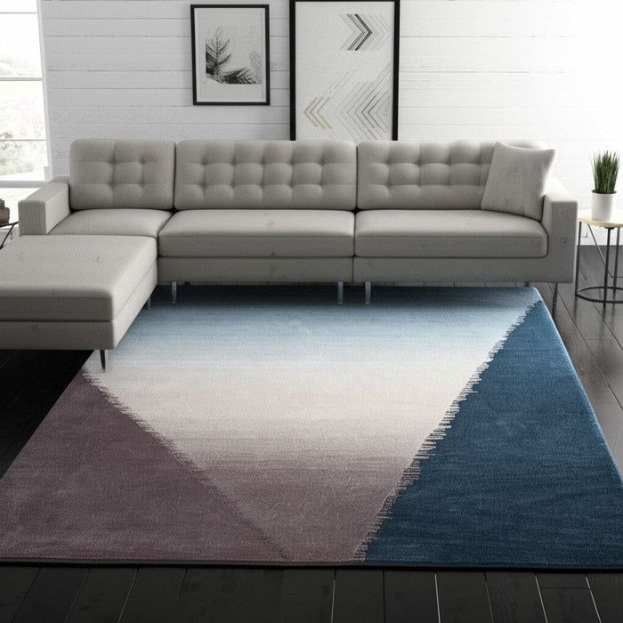 9' X 12' Geometric Hand Tufted Area Rug - Taupe