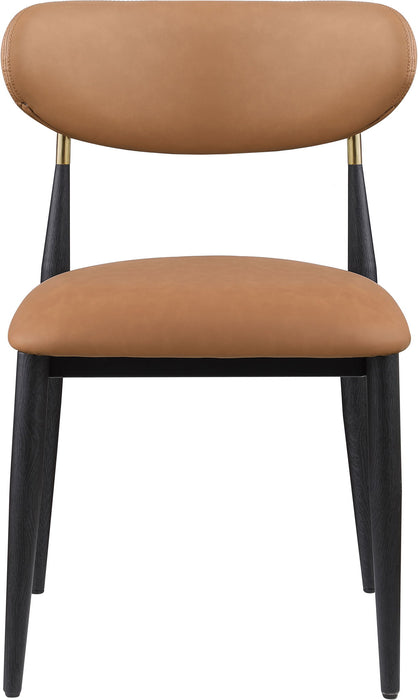 Ronda - Vegan Leather Upholstered Dining Side Chair - Black Legs