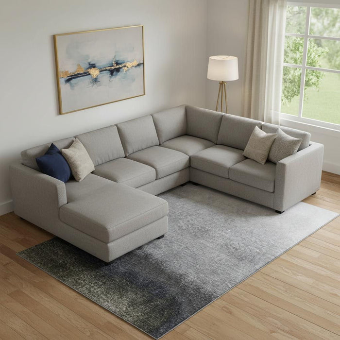 10' X 14' Ombre Washable Area Rug With UV Protection (710957) - Silver / Gray / Black