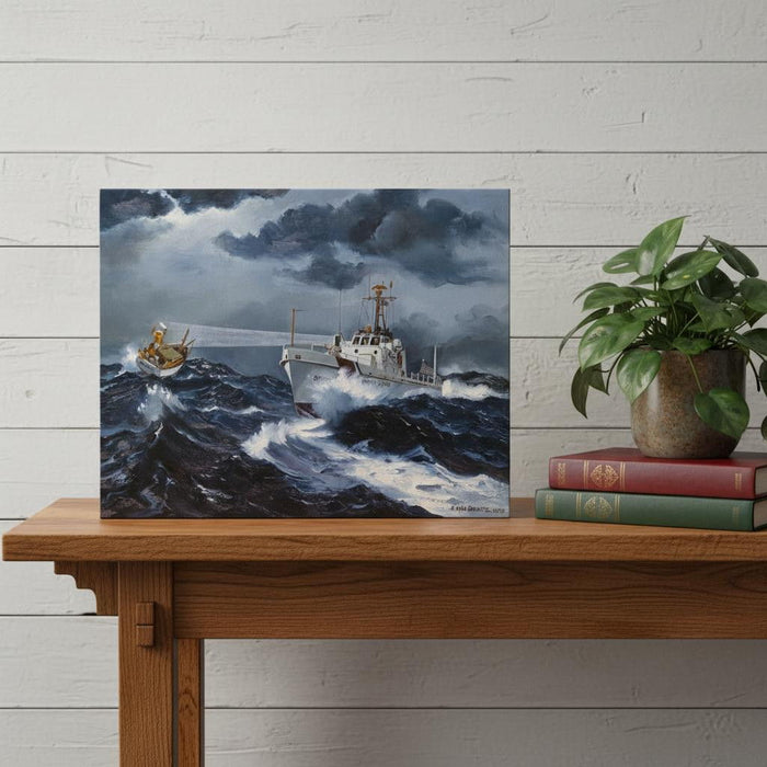 Hand Painted Model Boat - Blue / Dark Gray