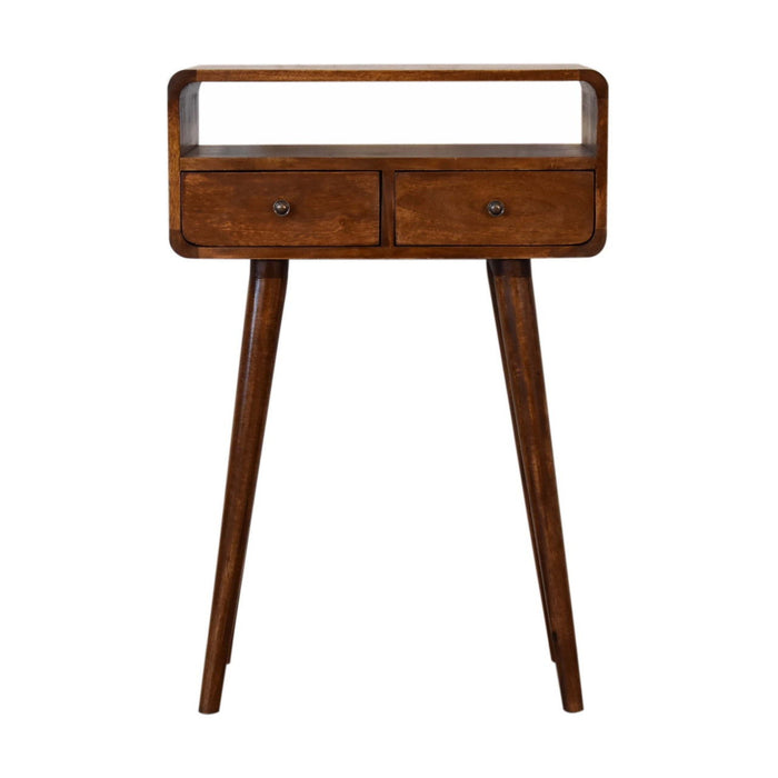 Solid Wood Solid Console Table With Shelf With Drawer (723395) - Brown