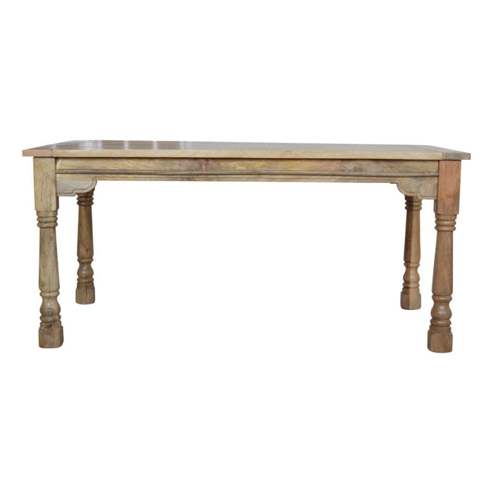 Solid Wood Self-Storing Leaf Extendable Dining Table - Brown