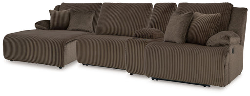 Signature Design by Ashley® Top Tier 4-piece reclining sectional sofa with plush cushions and reclining features.