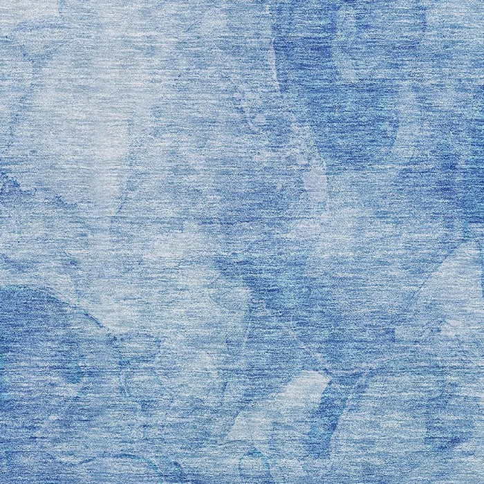 9' X 12' Abstract Washable Area Rug With UV Protection (656285) - Blue / Ivory