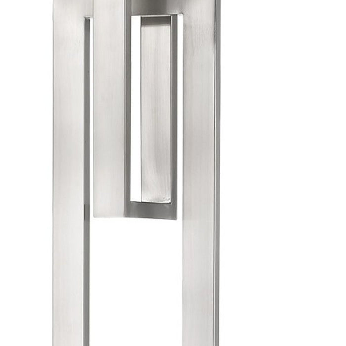 64" Traditional Shaped Floor Lamp With White Rectangular Shade - Nickel