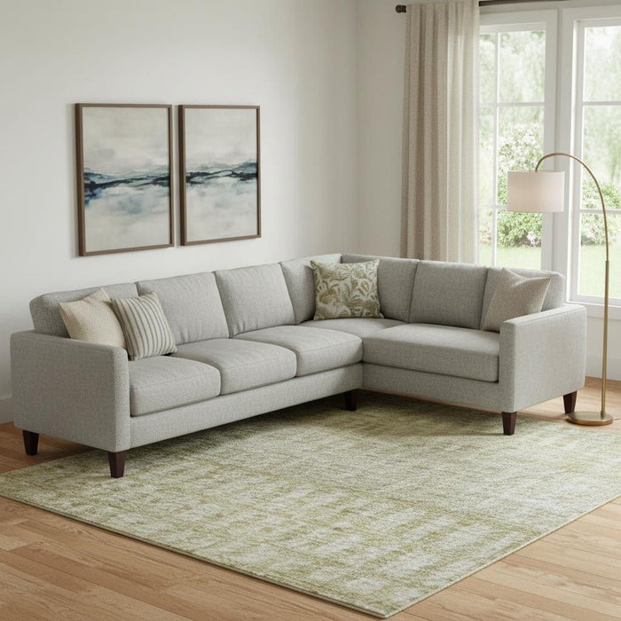 10' X 14' Geometric Washable Area Rug With UV Protection (705011) - Beige / Ivory / Gray