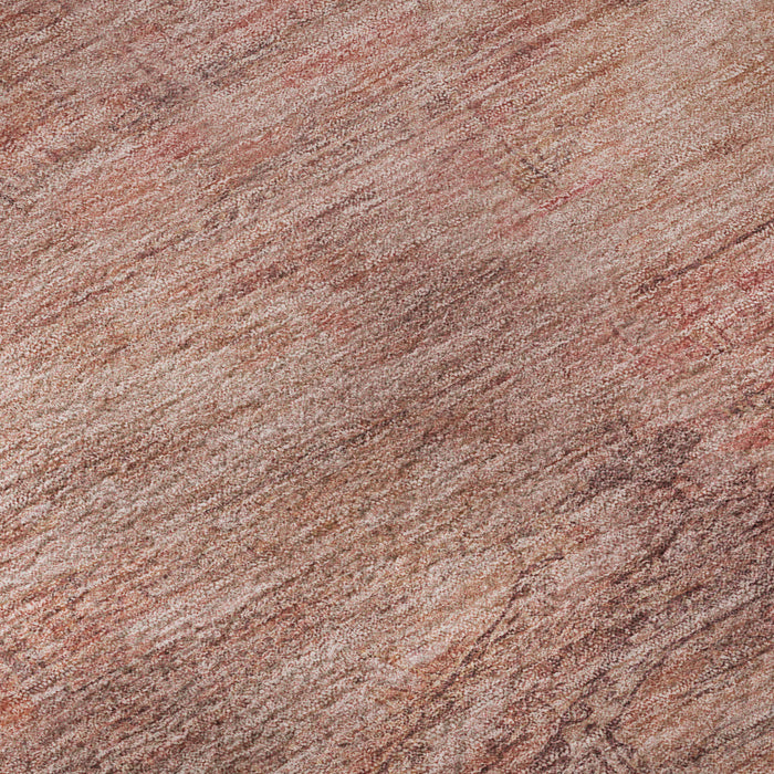 10' X 14' Abstract Geometric Washable Area Rug With UV Protection (695420) - Terra Cotta / Salmon / Blush