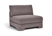 Meridian Furniture Hammond velvet performance fabric armless stationary chair with plush upholstery and modern design