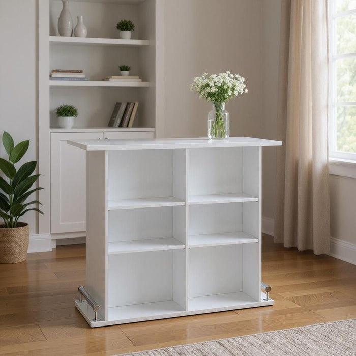 Rectangular Manufactured Wood Bar Table - White