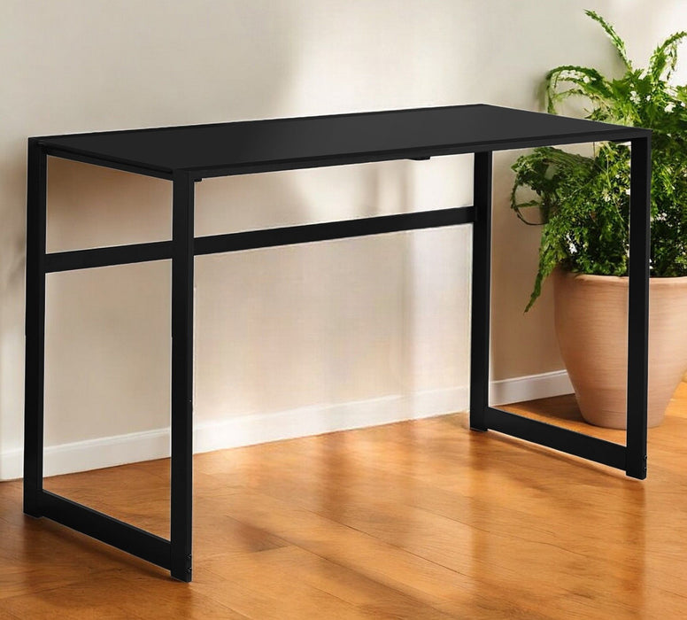 22" Glass Computer Desk - Black