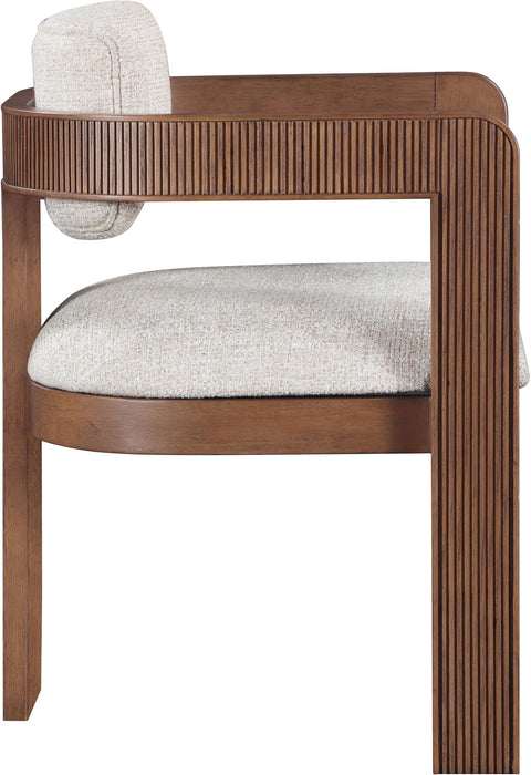 Sacha - Linen Dining Chair With Brown Base (Set of 2)