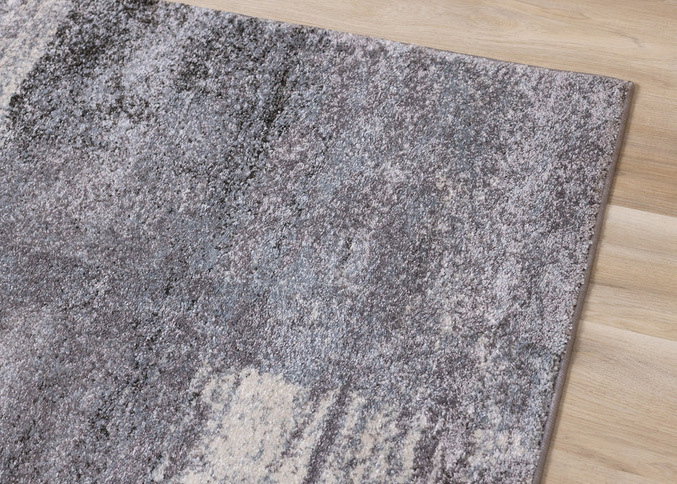 8' X 11' Abstract Area Rug (660038) - White / Gray