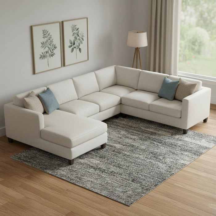10' X 14' Abstract Washable Area Rug With UV Protection (710849) - Gold / Charcoal / Gray