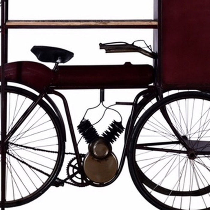 17" X 58.5" X 67.5" Tricycle Delivery Bar - Maroon