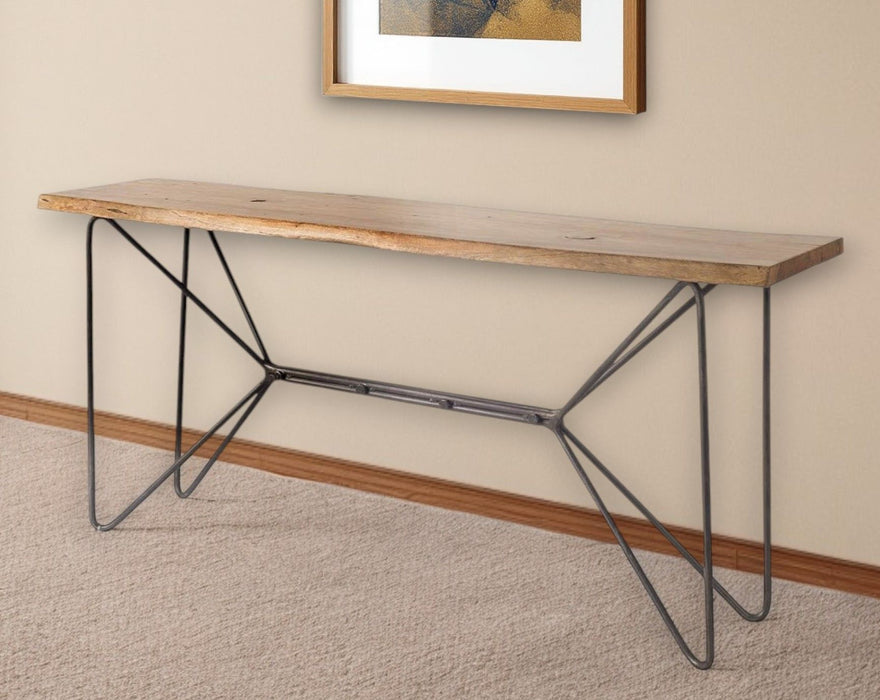 16" Solid Wood Console Table - Brown