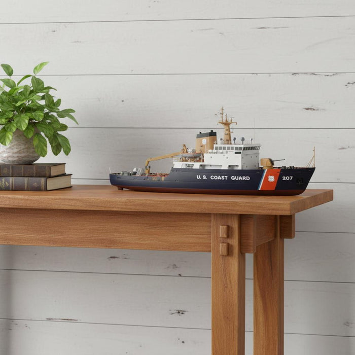 Hand Painted Model Boat (624553) - Black / White
