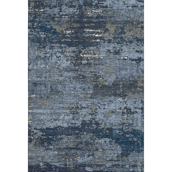 10' X 14' Abstract Washable Area Rug With UV Protection (693426) - Blue / Ivory / Gray