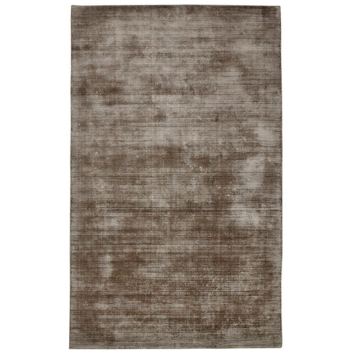 9' X 12' Abstract Hand Woven Area Rug - Brown And Gray