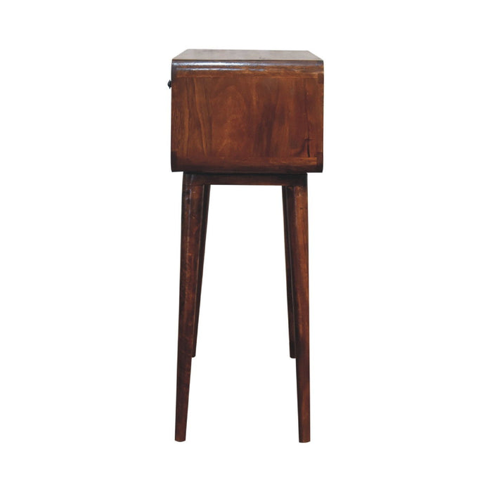Solid Wood Solid Console Table With Shelf With Drawer (723401) - Brown