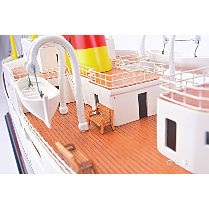 Hand Painted Model Boat (624234) - Light Brown / Black