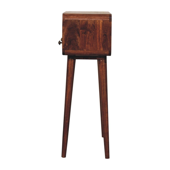 Solid Wood Console Table With Shelf With Drawer (723399) - Brown