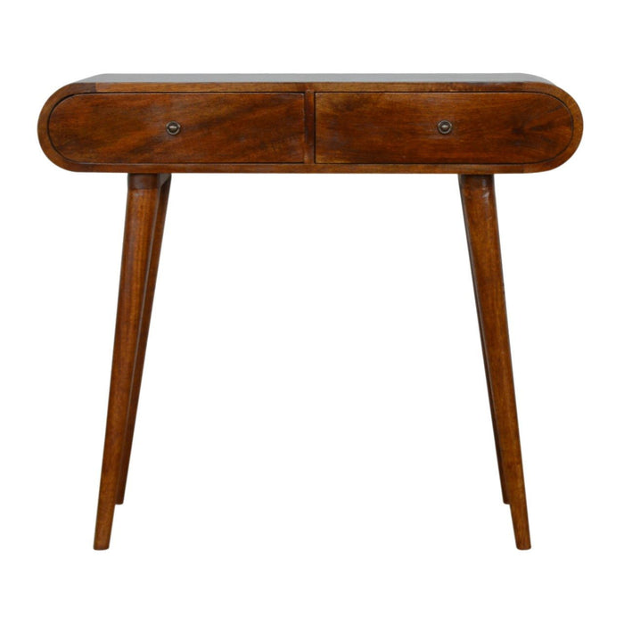 Solid Wood Solid Console Table With Two Drawers (719146) - Brown