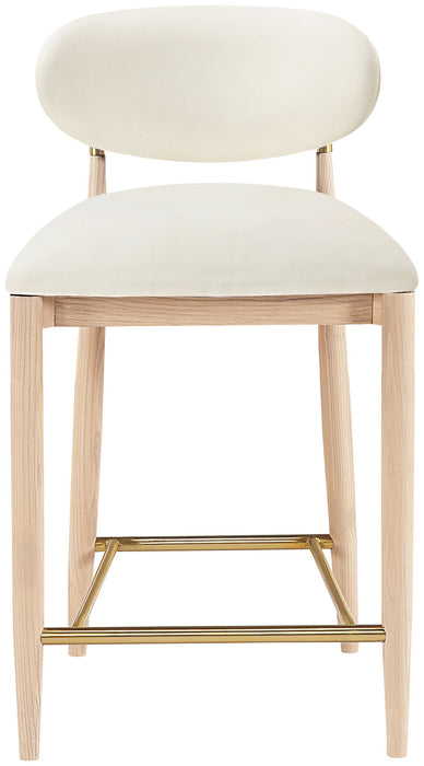 Riccio - Stool - Natural And Gold Frame