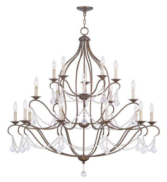 46" Multi Light Metal Dimmable Chandelier With Shades - Bronze