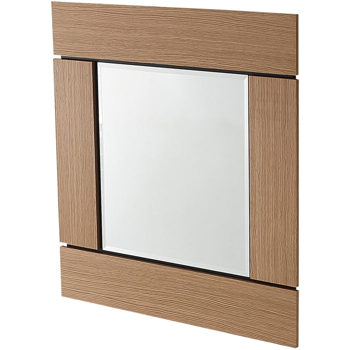 35" Square Accent Mirror - Brown