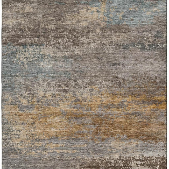 10' X 14' Abstract Washable Area Rug With UV Protection (717098) - Brown / Gray
