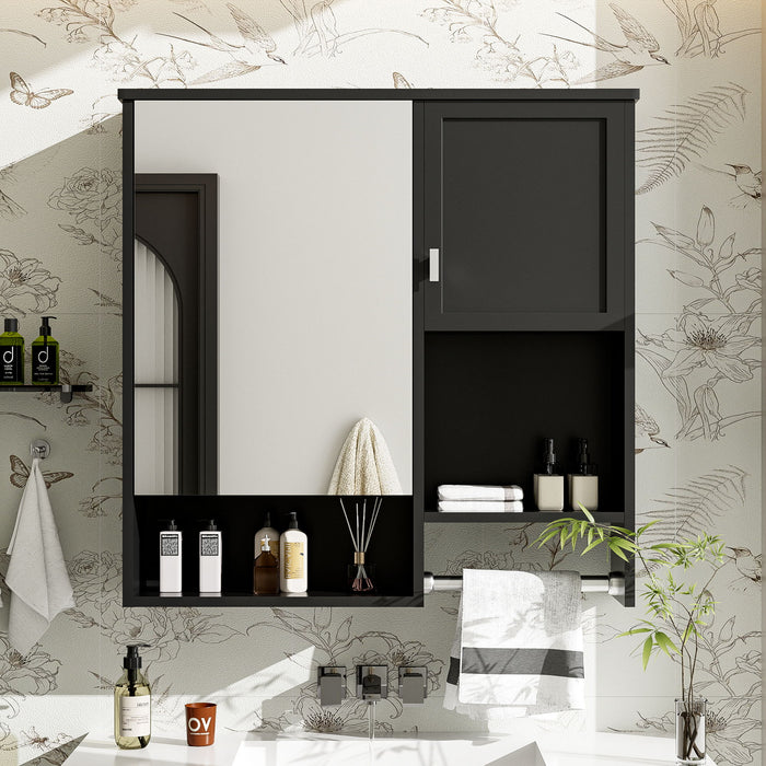 Modern Giga wall-mounted bathroom medicine cabinet with mirror, featuring sleek wall storage and reflective surface for bathroom organization