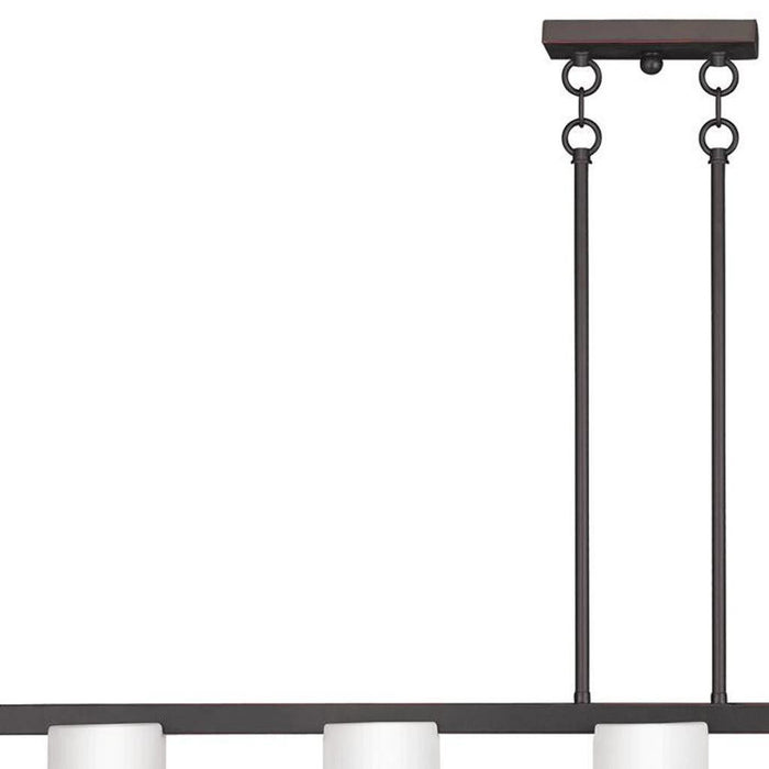 5 Light Dimmable Chandelier With Shades - Bronze