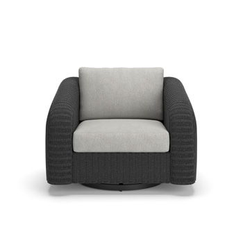 Baymont Cove gray swivel glider chair with cushion by Millennium® by Ashley