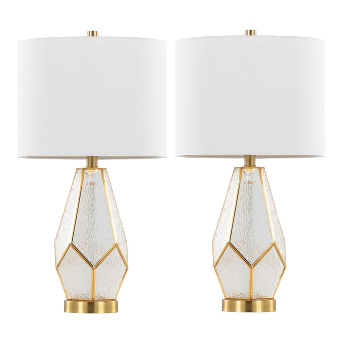 Geo - Rain Glass Table Lamp (Set of 2)