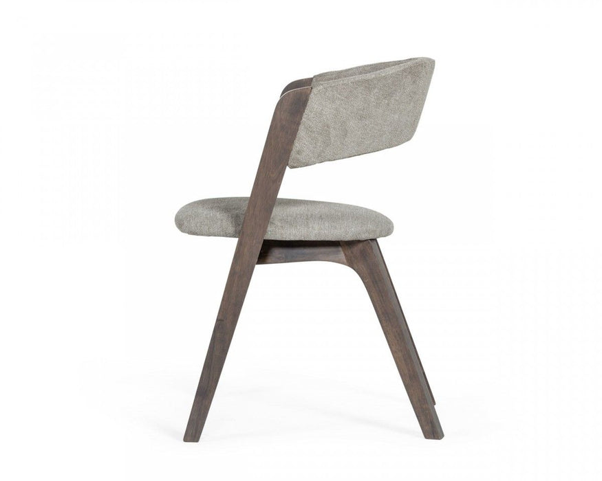 Upholstered Fabric Dining Room Arm Chairs (Set of 2) - Gray