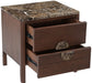 Varenna 22-inch acacia wood nightstand by Meridian Furniture, accent nightstand with natural wood finish and sleek design.