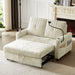 Giga modern loveseat pull-out sofa bed with adjustable backrest, cup holders, phone holder, charging ports, and side storage pockets.