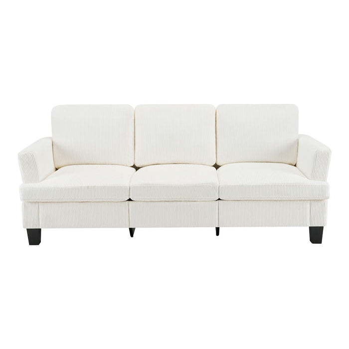 Corduroy Sofa - White