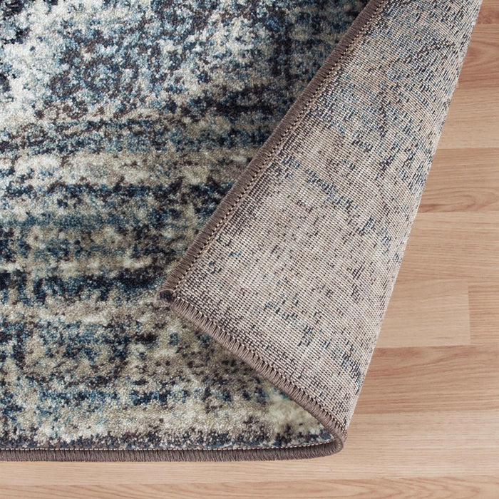 9' x 12' Abstract Power Loom Distressed Stain Resistant Area Rug - Taupe