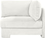 Meridian Furniture Hammond velvet performance fabric upholstered corner chair with plush cushioning and modern design.