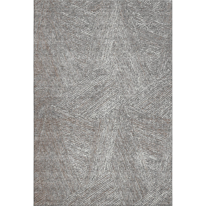 10' X 14' Abstract Washable Area Rug With UV Protection (678161) - Gray / Silver