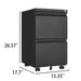 Giga metal 2-drawer rolling filing cabinet with lock, fits letter, legal, and A4 papers, ideal for home office storage.