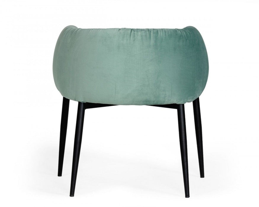 Upholstered Fabric Dining Arm Chair - Light Green