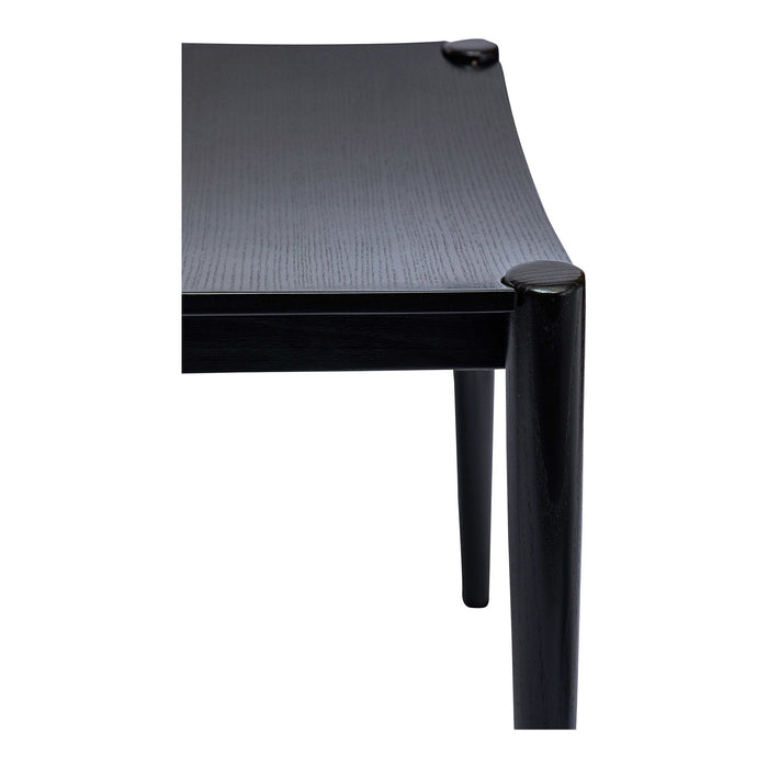 Wood Slat Back Dining Side Chair - Black