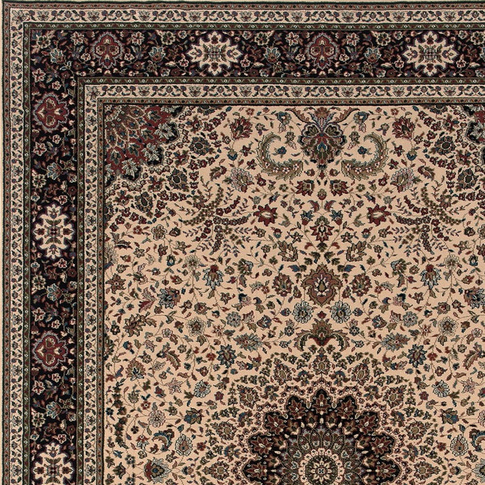 7' X 10' Oriental Area Rug - Ivory And Black