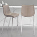 Set of two 30-inch gray and silver steel low back bar chairs from HomeRoots, featuring sleek modern design for bar or counter seating.